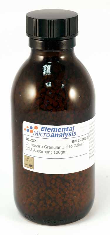 OBSOLETE - Suggested replacement B1324

Carbosorb Granular 1.4 to 2.8mm CO2 Absorbant 100gm
SODIUM HYDROXIDE, SOLID,
8, UN1823